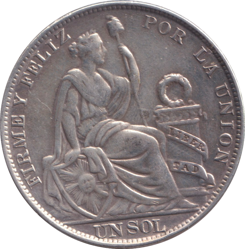 1916 SILVER 1 SOL PERU