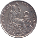 1916 SILVER 1 SOL PERU