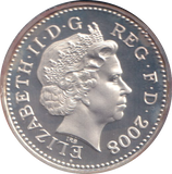 2008 SILVER PROOF GOLD PLATED £1