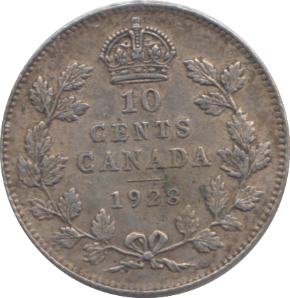 1928 CANADA SILVER 10 CENT