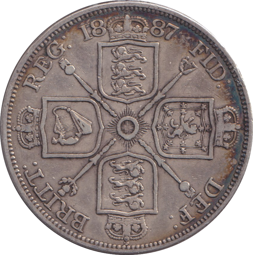 1887 DOUBLE FLORIN ( GF )