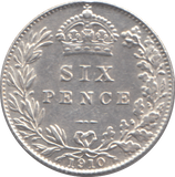 1910 SIXPENCE ( AUNC )