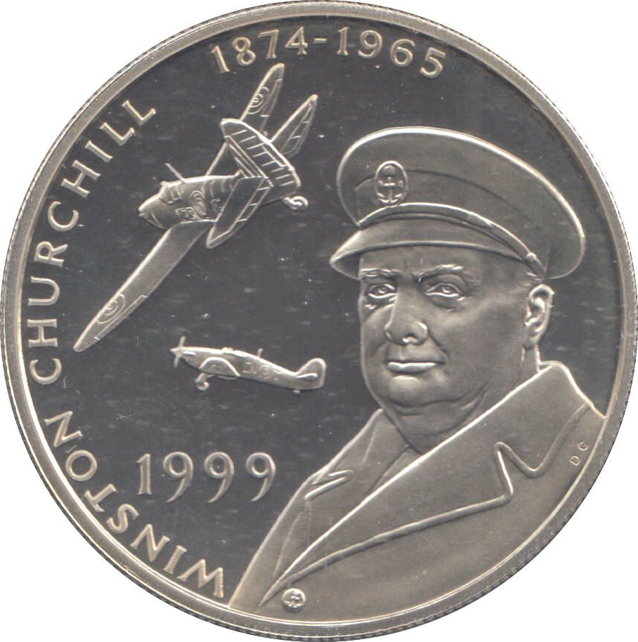 1999 SILVER PROOF 50 PENCE WINSTON CHURCHILL TDC
