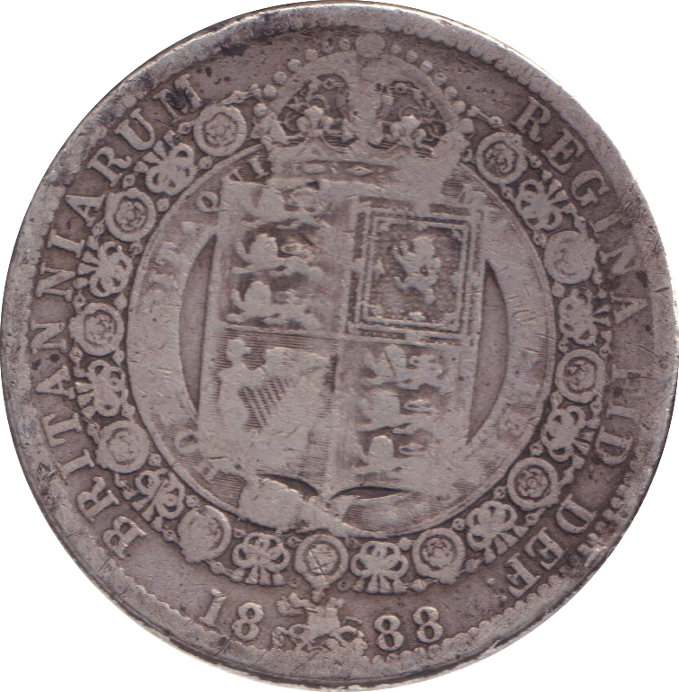 1888 HALFCROWN ( FINE )