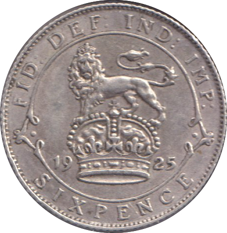 1925 SIXPENCE ( GVF )