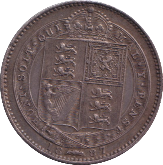1887 SHILLING ( EF )