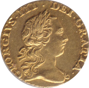 1762 GOLD QUARTER GUINEA ( UNC )