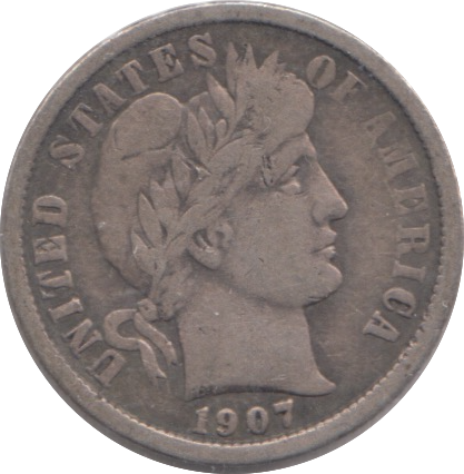 1907 SILVER USA DIME