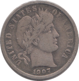 1907 SILVER USA DIME