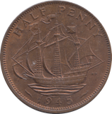 1945 HALF PENNY ( AUNC )