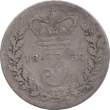 1867 THREEPENCE ( FINE )