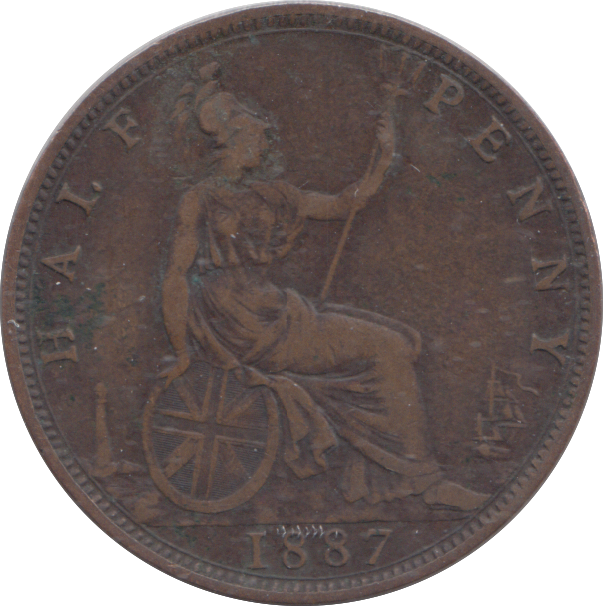 1887 HALFPENNY ( GF )