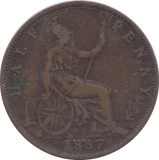 1887 HALFPENNY ( GF )