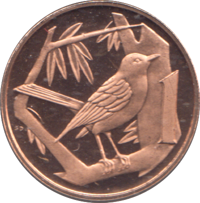 1974 ONE CENT CAYMAN ISLANDS