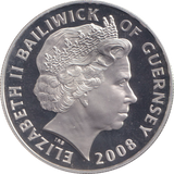 2008 SILVER PROOF FALKLANDS WAR FIVE POUNDS GUERNSEY