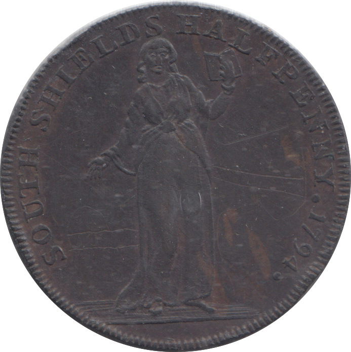 1794 DURHAM SOUTH SHIELDS HALFPENNY TOKEN