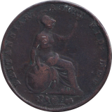 1858 HALFPENNY ( FINE )