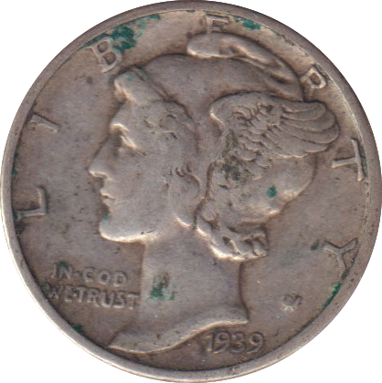 1939 ONE DIME USA