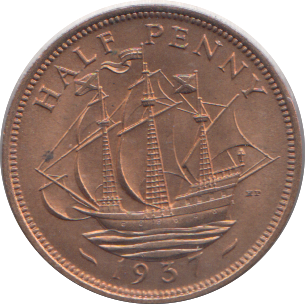 1937 HALFPENNY ( UNC ) 5
