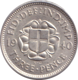 1940 THREEPENCE ( UNC )