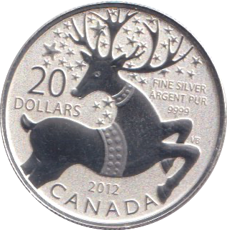 2012 FINE SILVER 20 DOLLARS CANADA