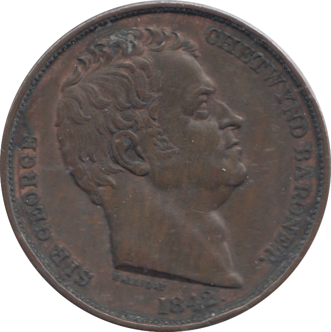 1842 GRENDON HALF PENNY TOKEN