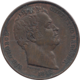 1842 GRENDON HALF PENNY TOKEN