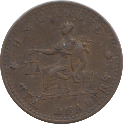 1836 BIRMINGHAM FARTHING TEA TOKEN