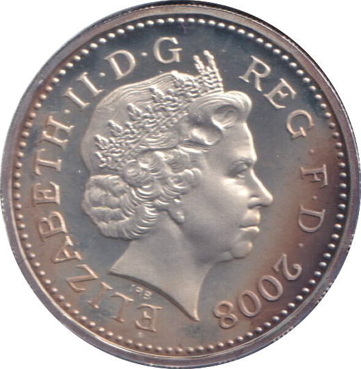 2008 SILVER PROOF GOLD PLATED £1