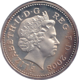 2008 SILVER PROOF GOLD PLATED £1