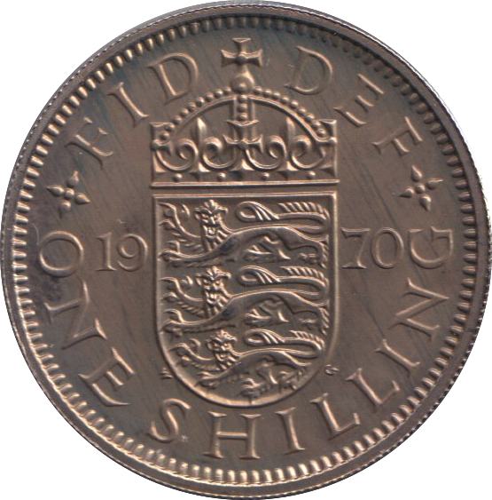 1970 ENGLISH SHILLING ( UNC )