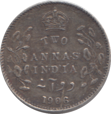 1906 INDIA TWO ANNA