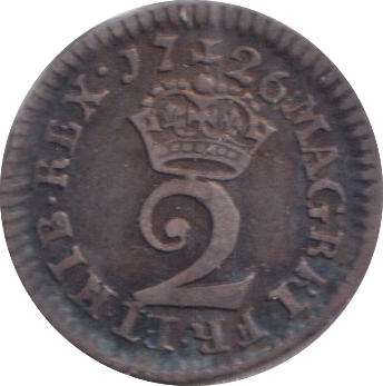 1726 MAUNDY TWOPENCE ( GVF )