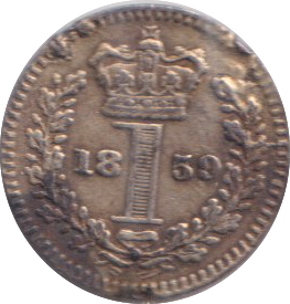 1859 MAUNDY ONE PENNNY ( VF )