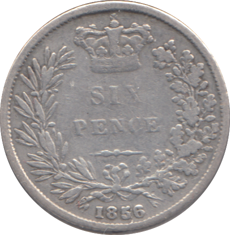 1856 SIXPENCE ( NF )