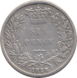 1856 SIXPENCE ( NF )