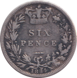 1884 SIXPENCE ( GF )