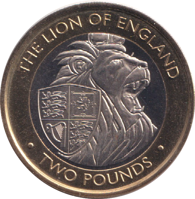 2021 TWO POUND LION OF ENGLAND BRITISH INDIAN OCEDAN TERRITORY