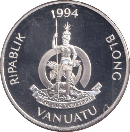 1994 SILVER PROOF 50 VATU VANUATU