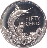 1974 SILVER PROOF 50 CENTS BAHAMAS