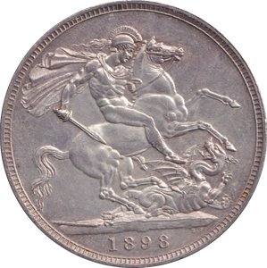 1898 LXII CROWN ( AUNC )