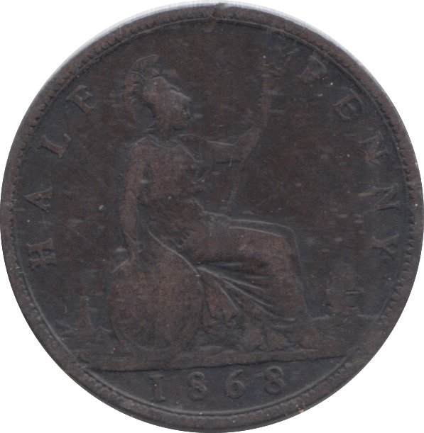 1868 HALFPENNY ( FINE )
