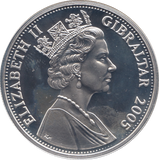2005 SILVER PROOF FIVE POUNDS GIBRALTAR Ref. 7