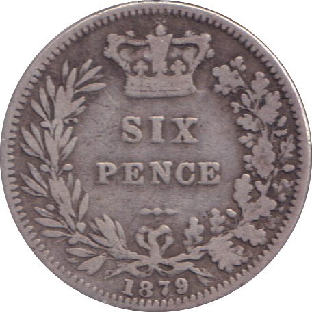1879 SIXPENCE ( FINE )