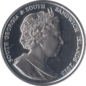 2013 SILVER PROOF £2 LIFETIME OF SERVICE CORONATION SOUTH GEORGIA AND SOUTH SANDWICH ISLANDS