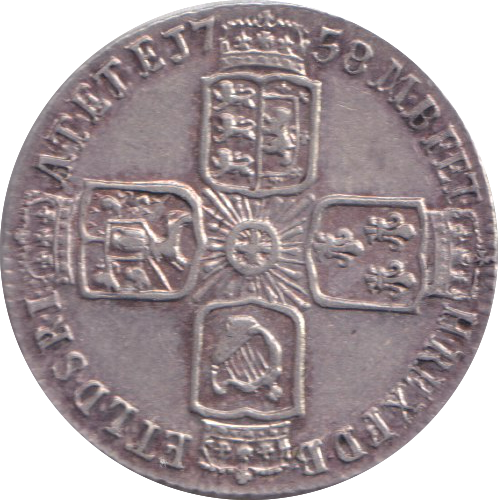 1758 SIXPENCE ( EF )