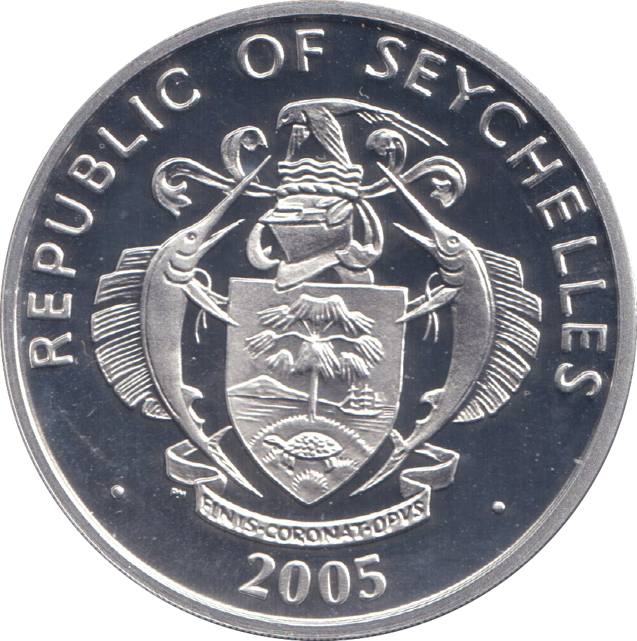 2005 SILVER PROOF 25 RUPEES REPUBLIC OF SEYCHELLES