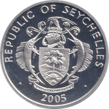 2005 SILVER PROOF 25 RUPEES REPUBLIC OF SEYCHELLES