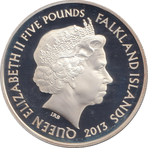 2013 SILVER PROOF £5 FALKLAND ISLANDS
