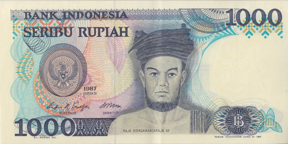 1987 INDONESIA 1000 RUPIAH BANKNOTE REF-1657